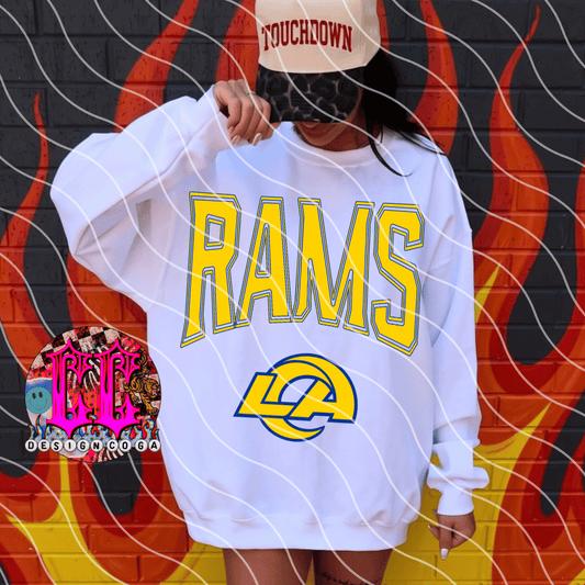 RAMS 2 RETRO FOOTBALL PNG DIGITAL DOWNLOAD