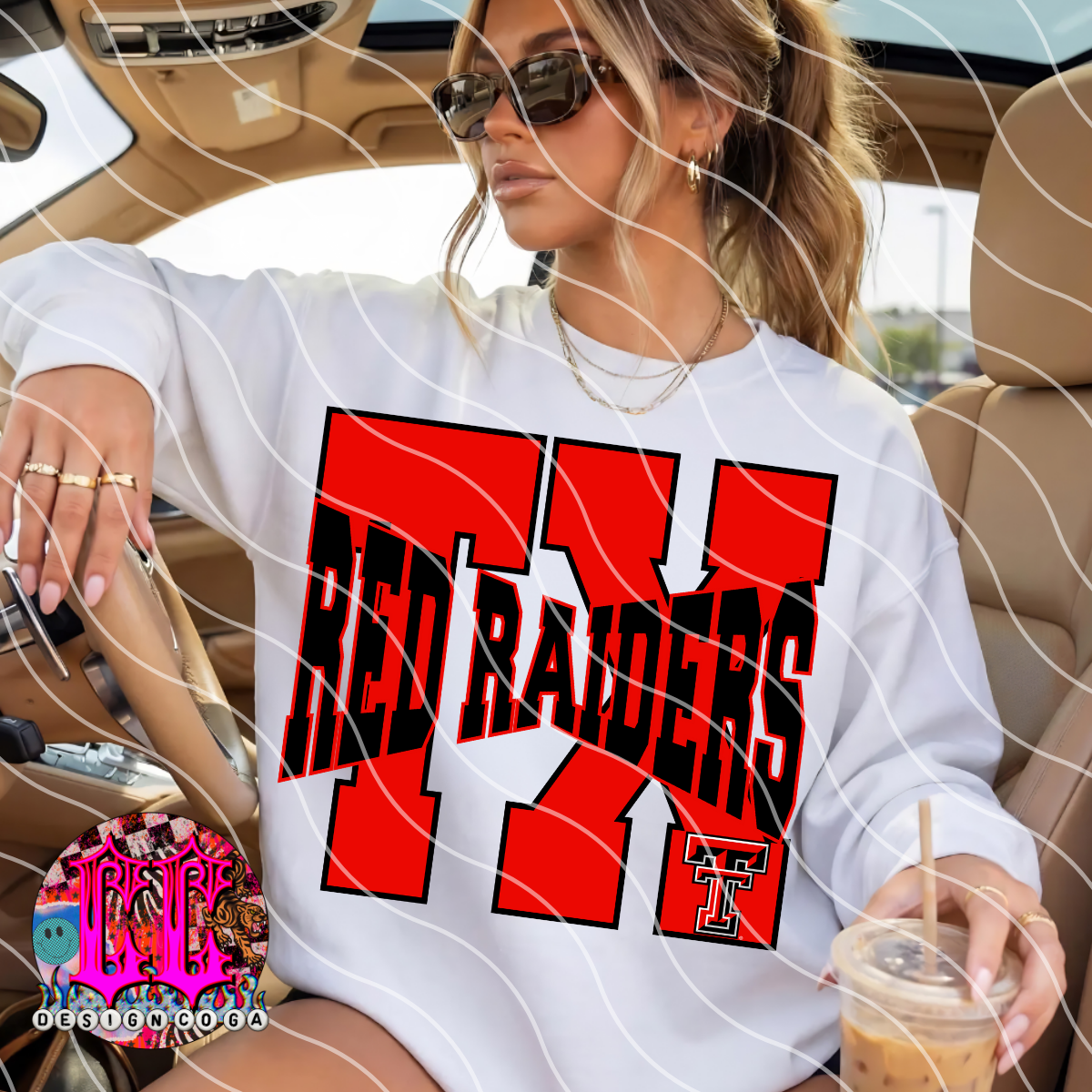 RED RAIDERS MEGA LETTERS FOOTBALL PNG DIGITAL DOWNLOAD
