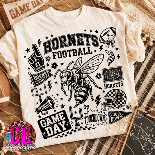 HORNETS MASCOT COLLAGE PNG DIGITAL DOWNLOAD