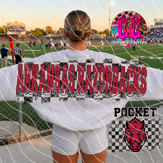 RZRBACKS CHECKERED FOOTBALL PNG DIGITAL DOWNLOAD