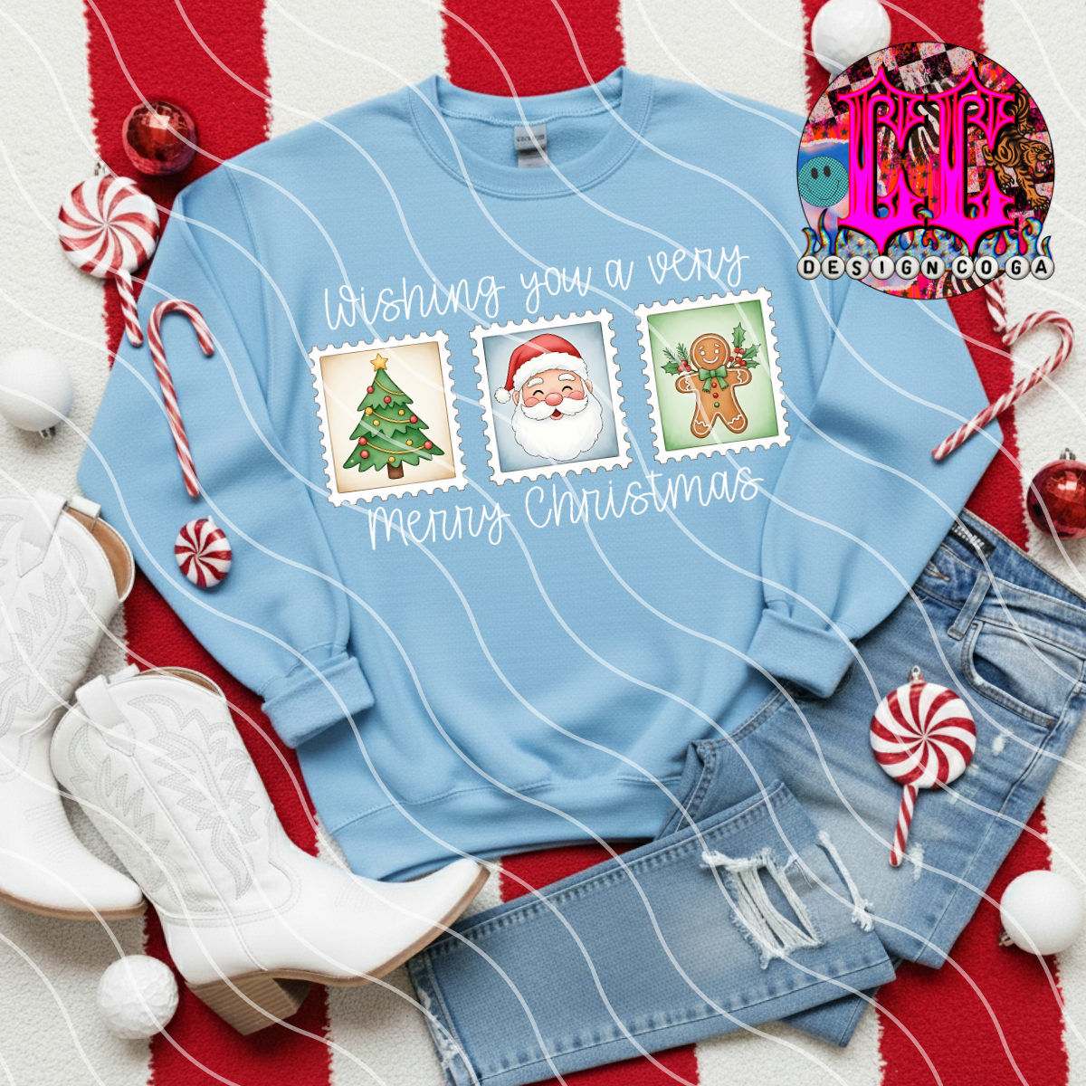 WISHING YOU A MERRY CHRISTMAS PNG DIGITAL DOWNLOAD