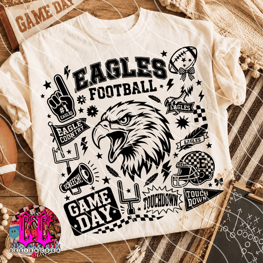 EAGLES MASCOT COLLAGE PNG DIGITAL DOWNLOAD