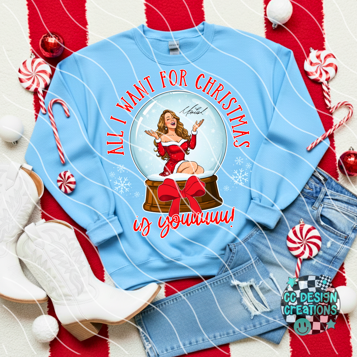 Mariah Snow Globe PNG Digital Download