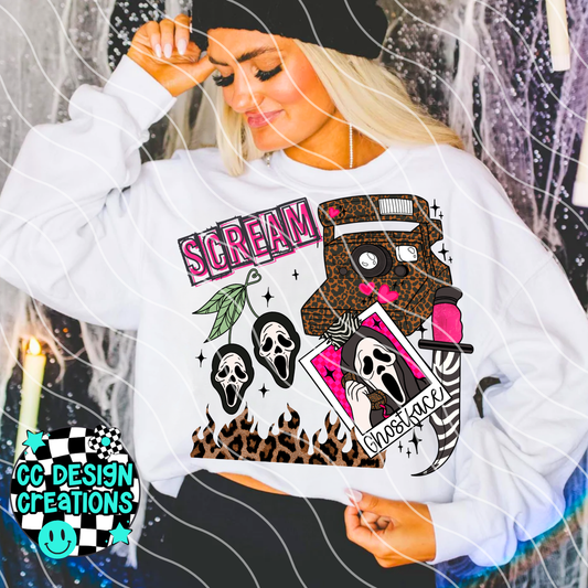 SCREAM HORROR SELFIE PNG DIGITAL DOWNLOAD