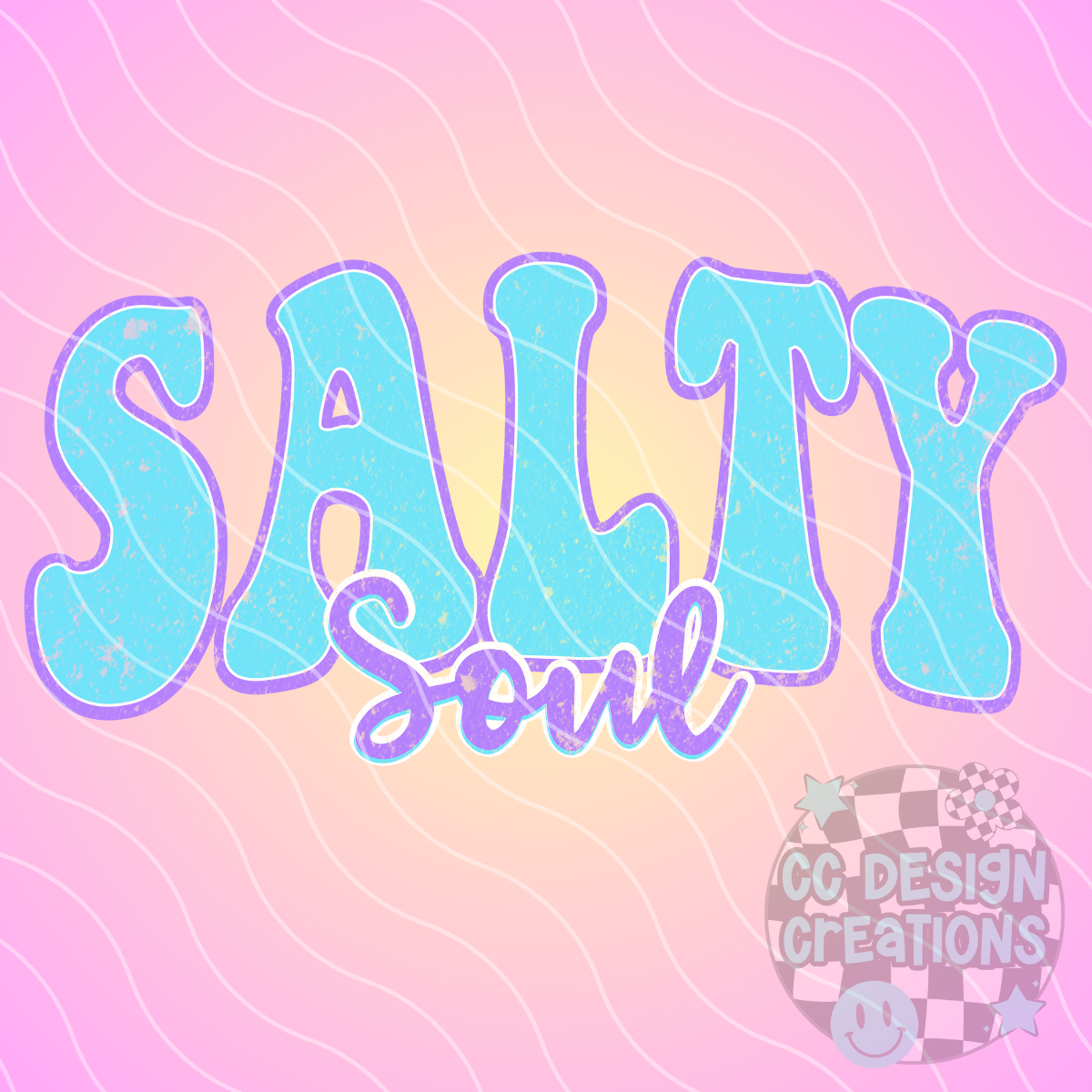 Salty Soul Blue PNG Digital Download