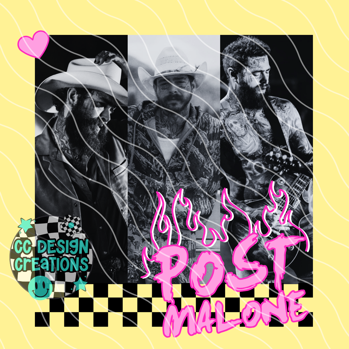 Posty Neon Summer Music PNG Digital Download