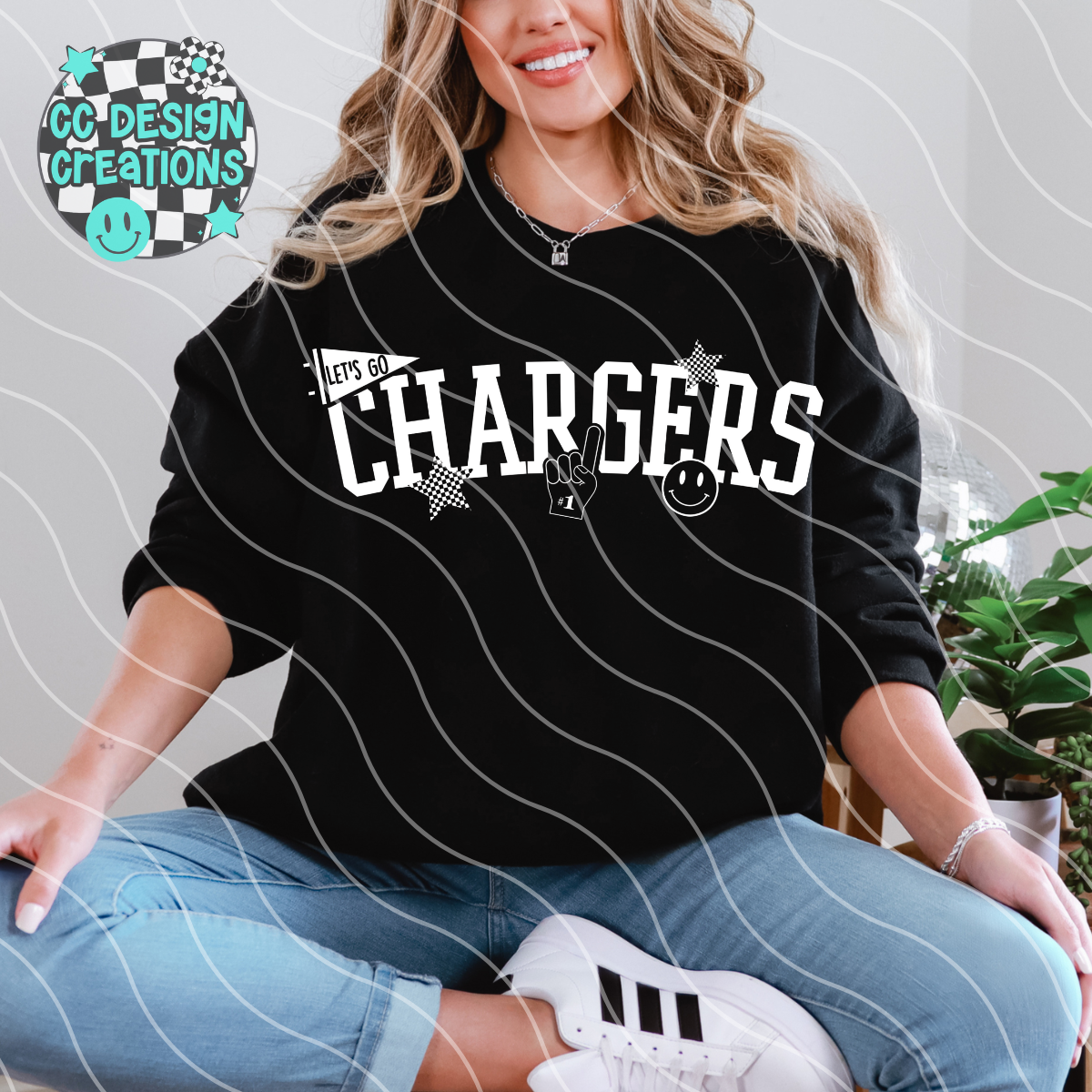 Chargers School Spirit Mascot PNG Digital Download