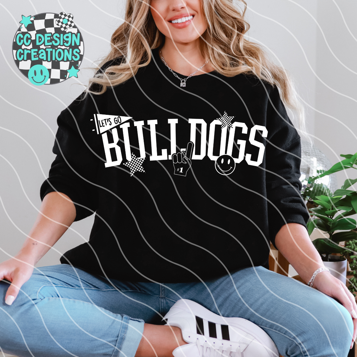 Bulldogs School Spirit Mascot PNG Digital Download