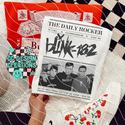 Rock N Roll Newspaper Blink 1 8 2 PNG Digital Download