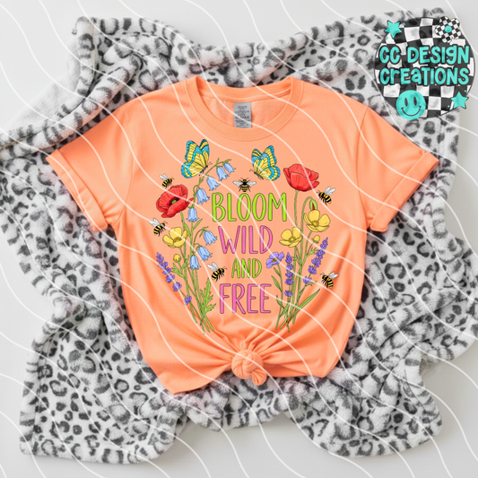 Bloom Wild and Free PNG Digital Download