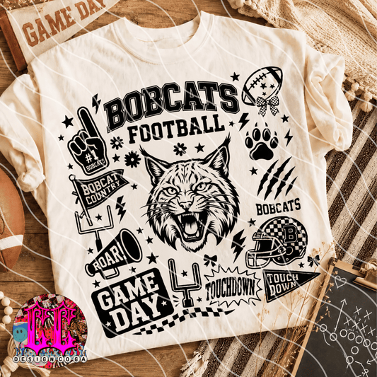 BOBCATS MASCOT COLLAGE PNG DIGITAL DOWNLOAD