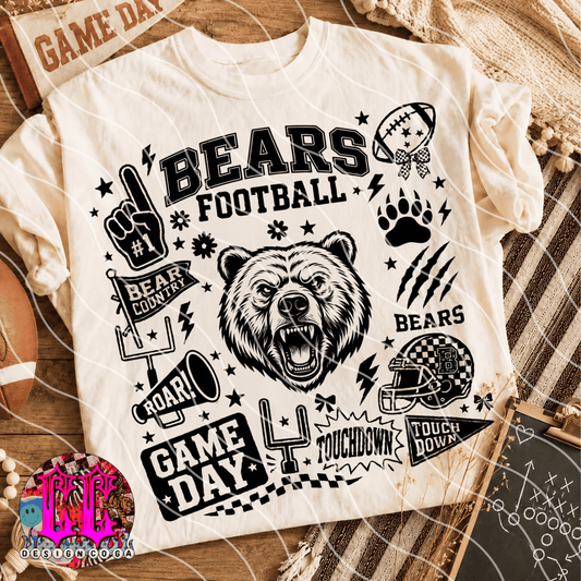 BEARS MASCOT COLLAGE PNG DIGITAL DOWNLOAD