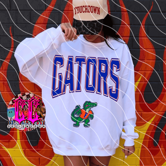 GATORS 2 RETRO FOOTBALL PNG DIGITAL DOWNLOAD