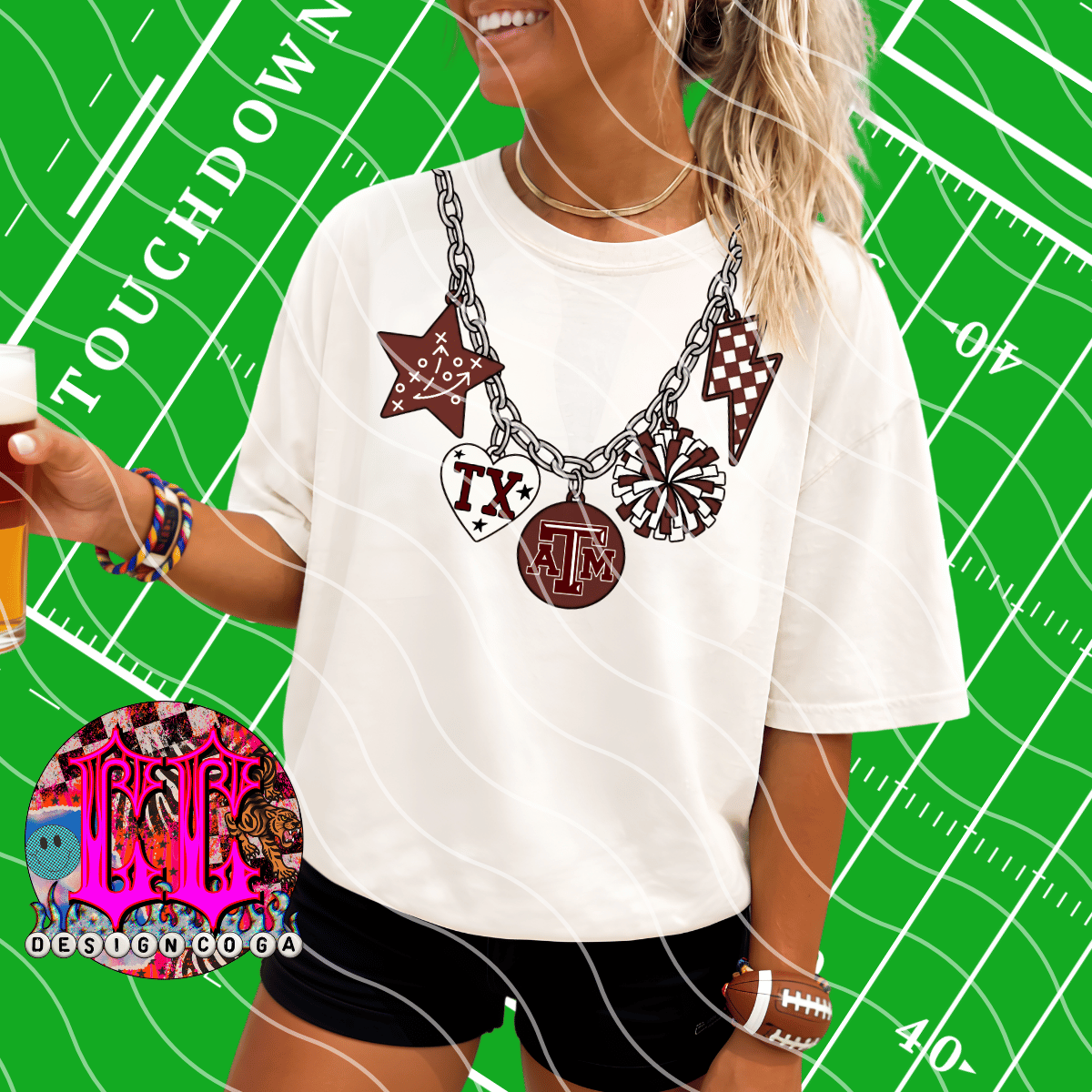 AGG GAME DAY NECKLACE PNG DIGITAL DOWNLOAD