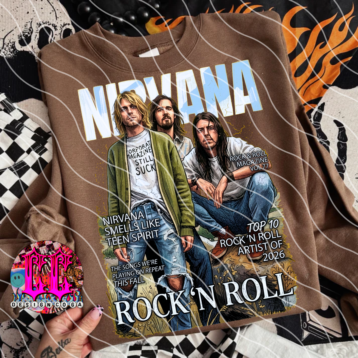 NIRVNA ROCKNROLL PNG DIGITAL DOWNLOAD