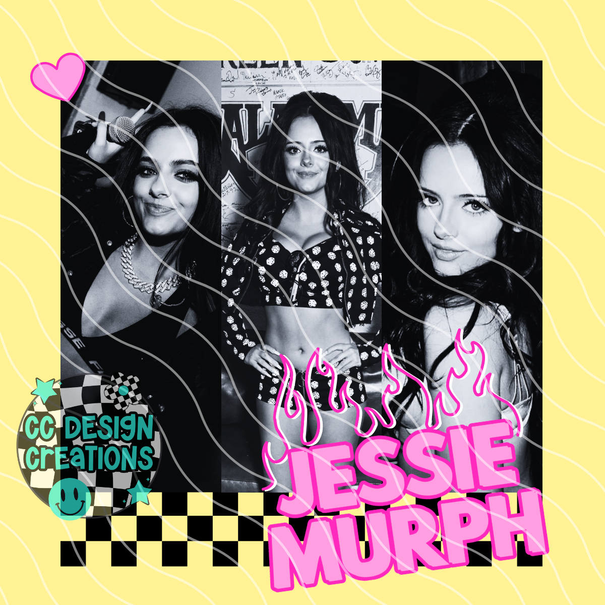 Jessie Neon Summer Music PNG Digital Download