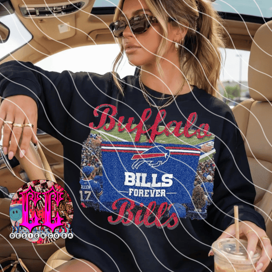 BI LL S FOOTBALL VINTAGE PNG DIGITAL DOWNLOAD