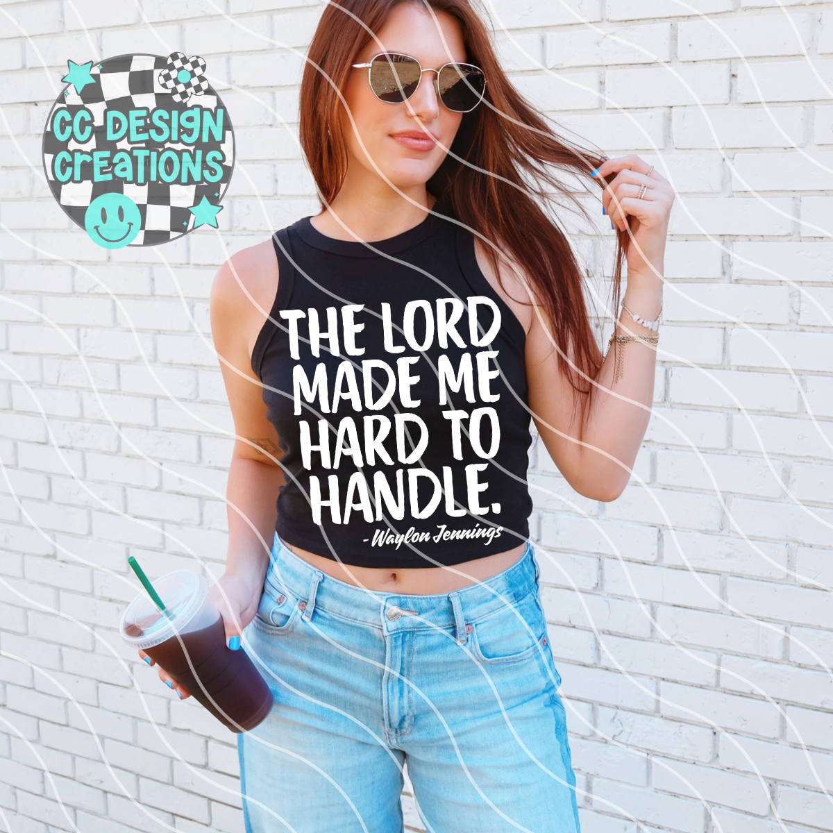 The Lord Made Me Hard To Handle PNG Digital Download (Black & White)