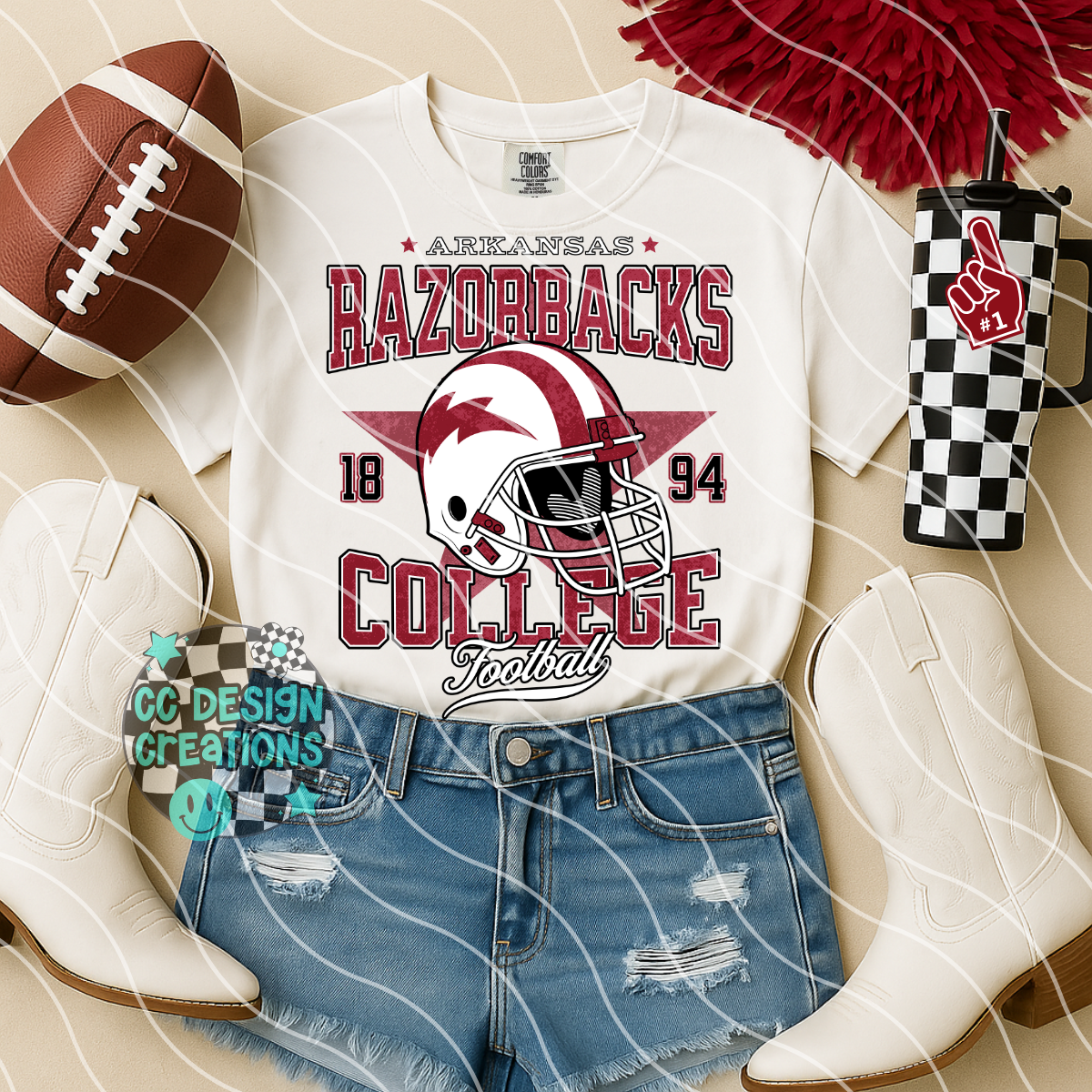 Retro All Star Football Bundle PNG Digital Download (25 Designs)