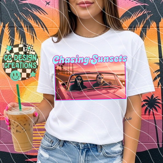 Chasing Sunsets Horror PNG Digital Download