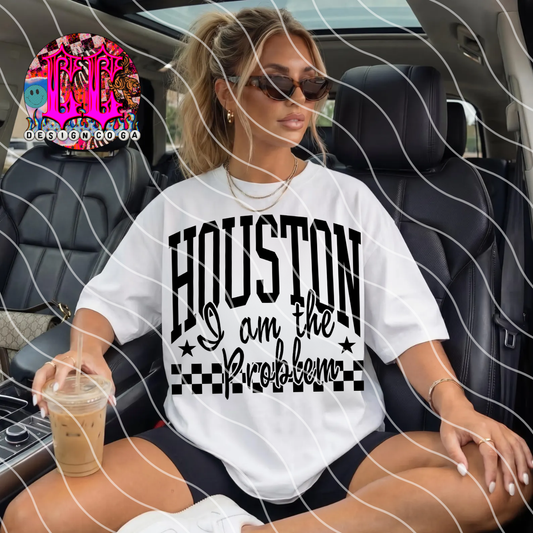 HOUSTON I AM THE PROBLEM PNG DIGITAL DOWNLOAD