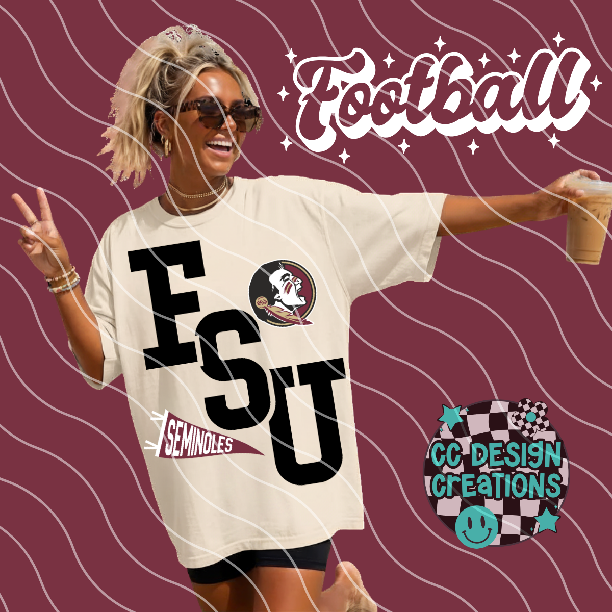 FSU FOOTBALL VARSITY PNG DIGITAL DOWNLOAD (WHITE + BLACK INCLUDED)