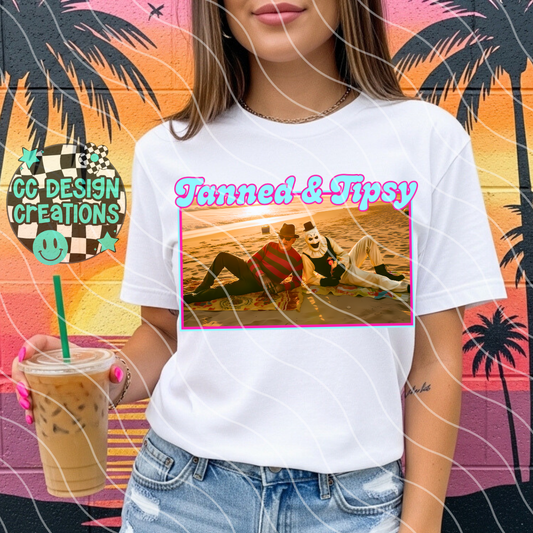 Tanned and Tipsy Horror PNG Digital Download