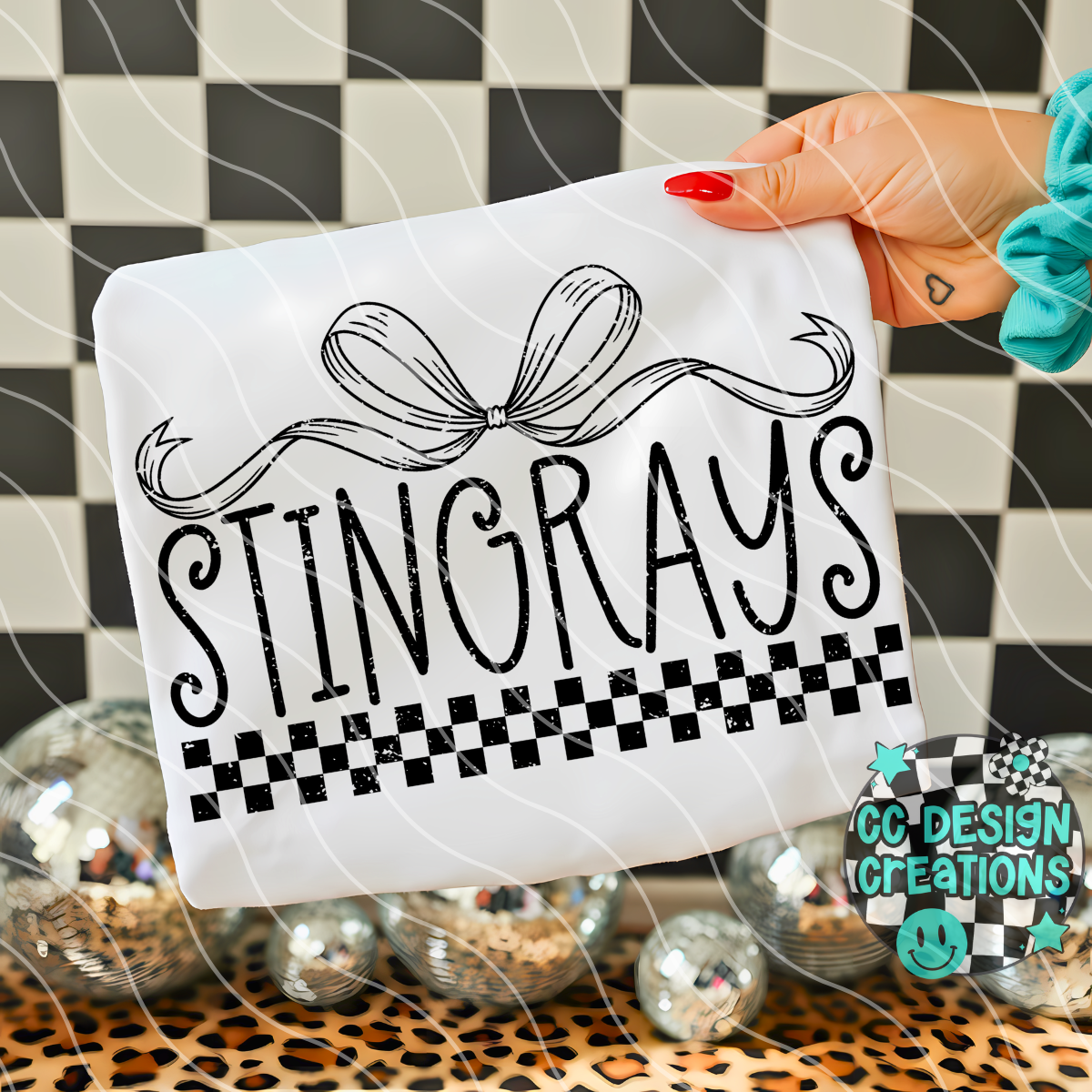 Stingrays Distressed Mascot PNG Digital Download