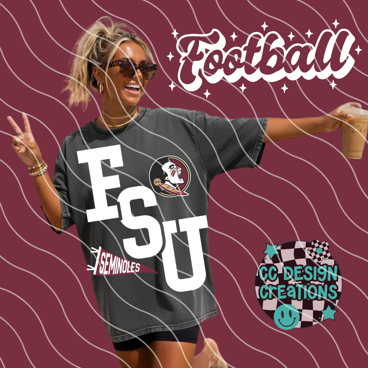 FSU FOOTBALL VARSITY PNG DIGITAL DOWNLOAD (WHITE + BLACK INCLUDED)
