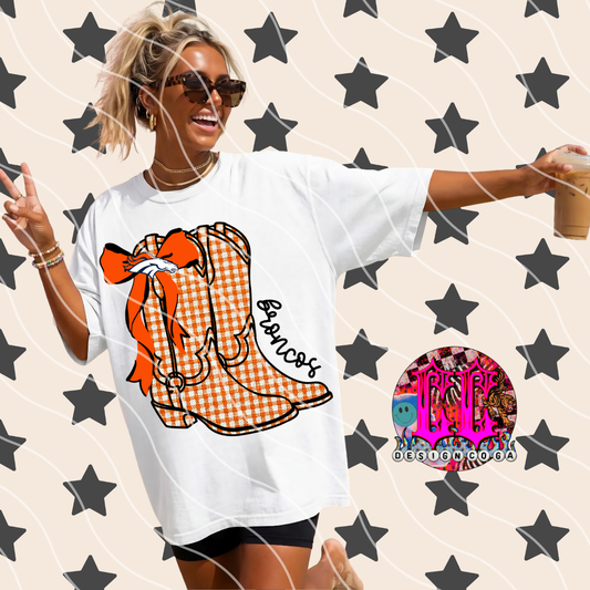 BRONCOS COWGIRL PLAID PNG DIGITAL DOWNLOAD