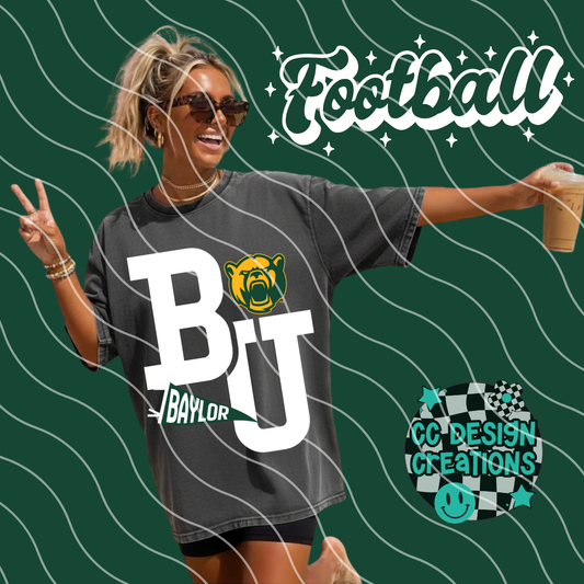 BAY LOR FOOTBALL VARSITY PNG DIGITAL DOWNLOAD (WHITE + BLACK INCLUDED)
