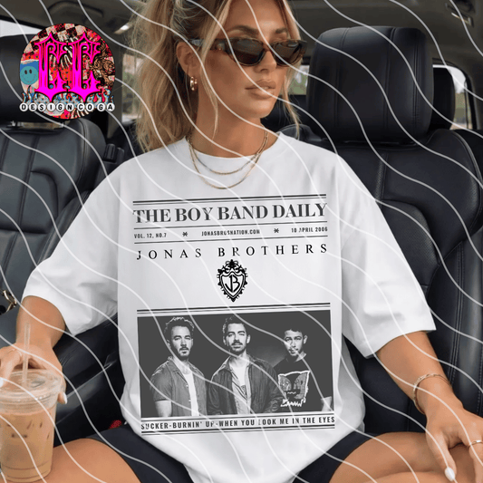J BROS BOY BAND NEWSPAPER PNG DIGITAL DOWNLOAD