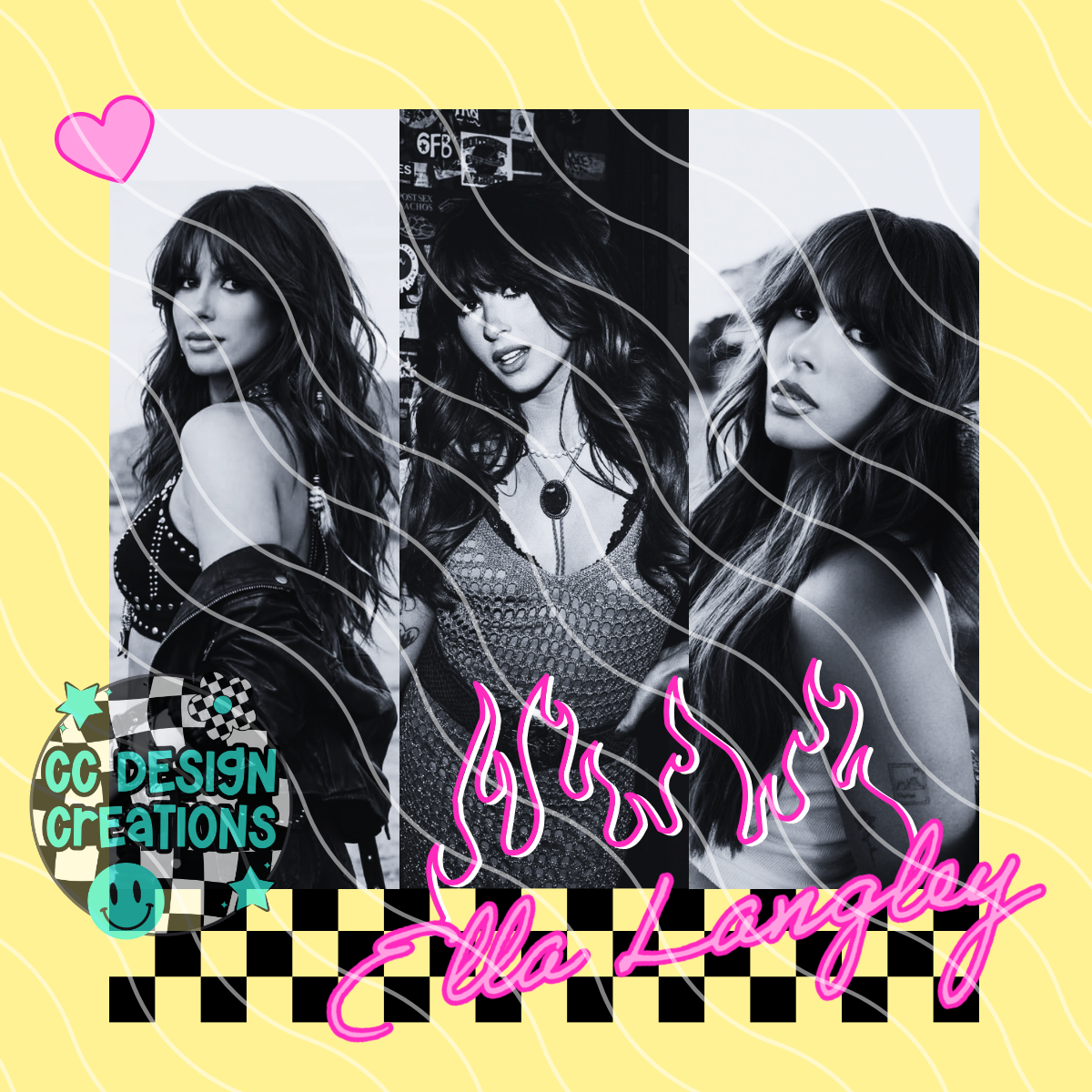 Ella Neon Summer Music PNG Digital Download