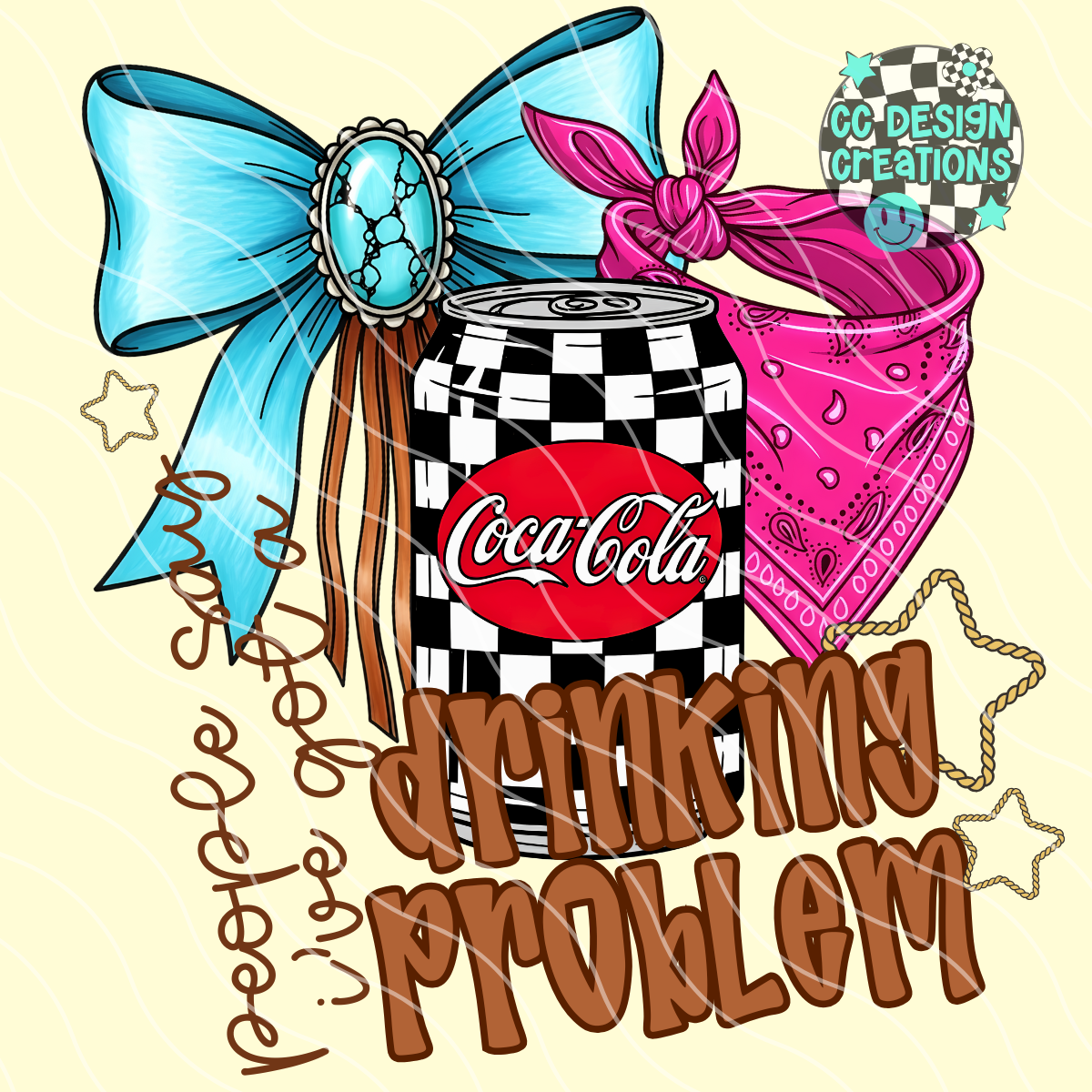 Cok e Drinking Problem PNG Digital Download
