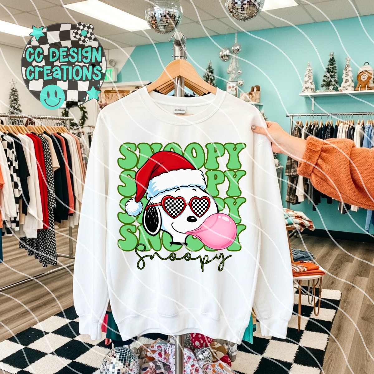 Retro Christmas Snoop PNG Digital Download