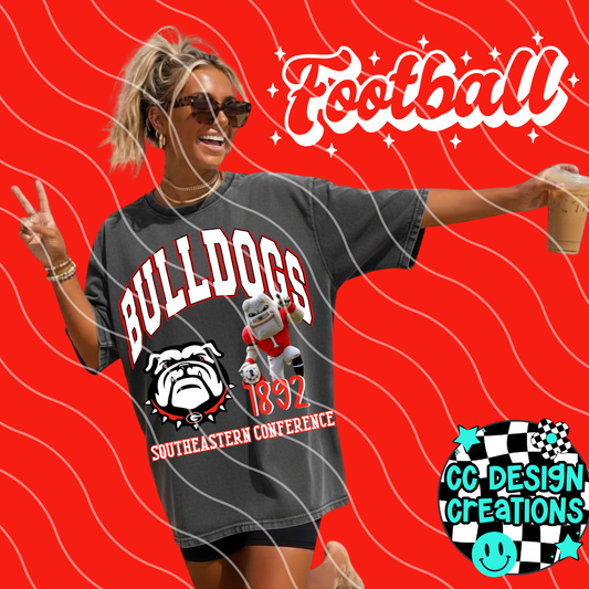 BULLDOGS COLL EGE FOOTBALL PNG DIGITAL DOWNLOAD