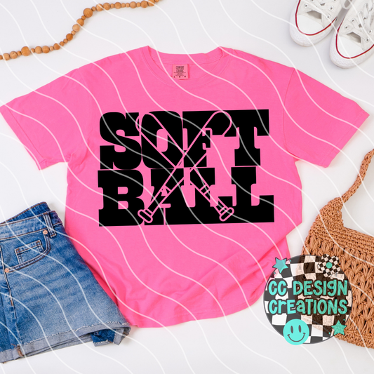 Softball See Through PNG Digital Download