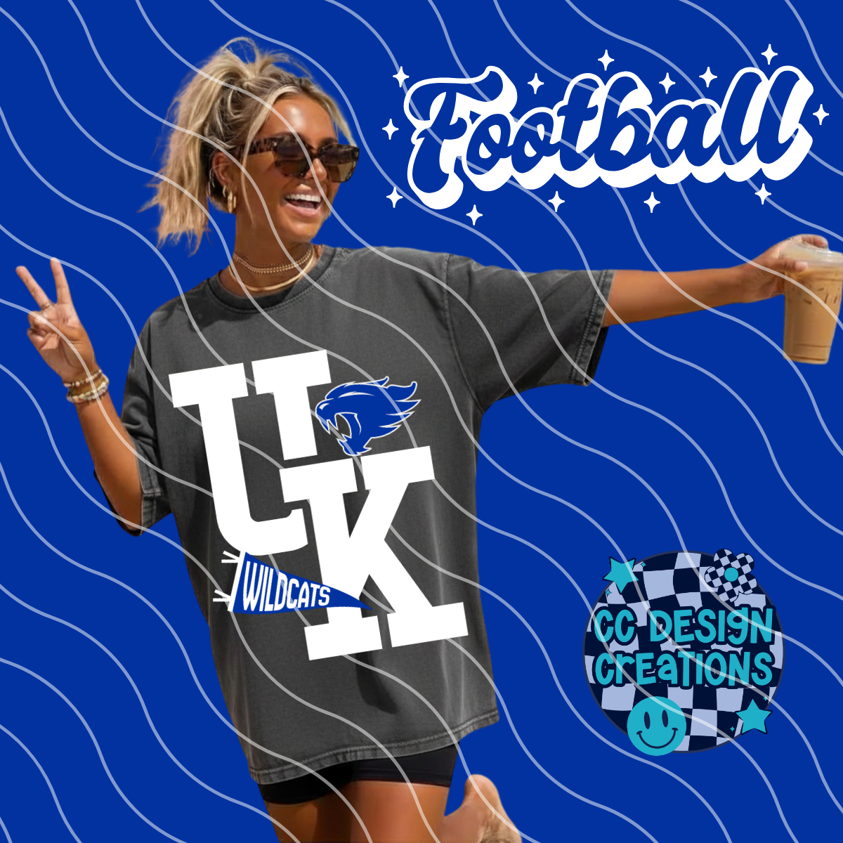 KENTUCKY FOOTBALL VARSITY PNG DIGITAL DOWNLOAD (WHITE + BLACK INCLUDED)