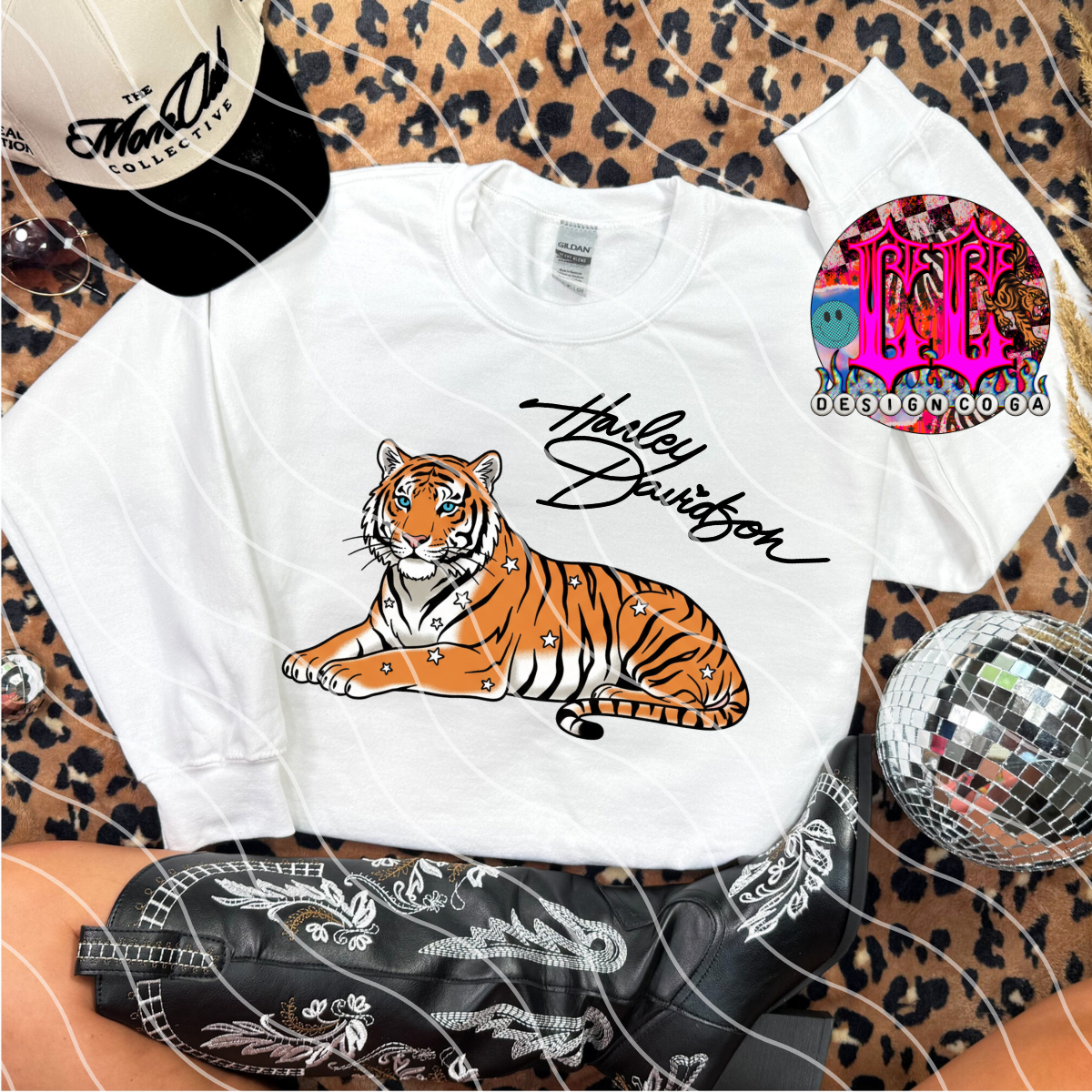 HARLEY TIGER PNG DIGITAL DOWNLOAD