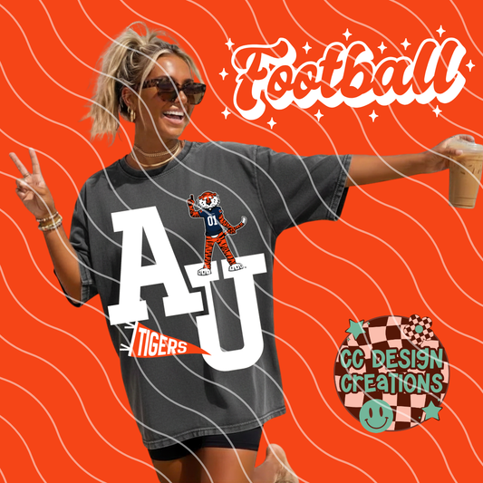 AU FOOTBALL VARSITY PNG DIGITAL DOWNLOAD (WHITE + BLACK INCLUDED)