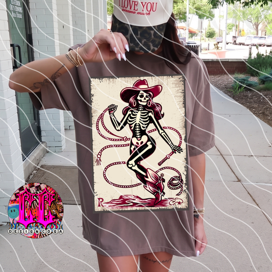 COWGIRL SKELLIE PNG DIGITAL DOWNLOAD