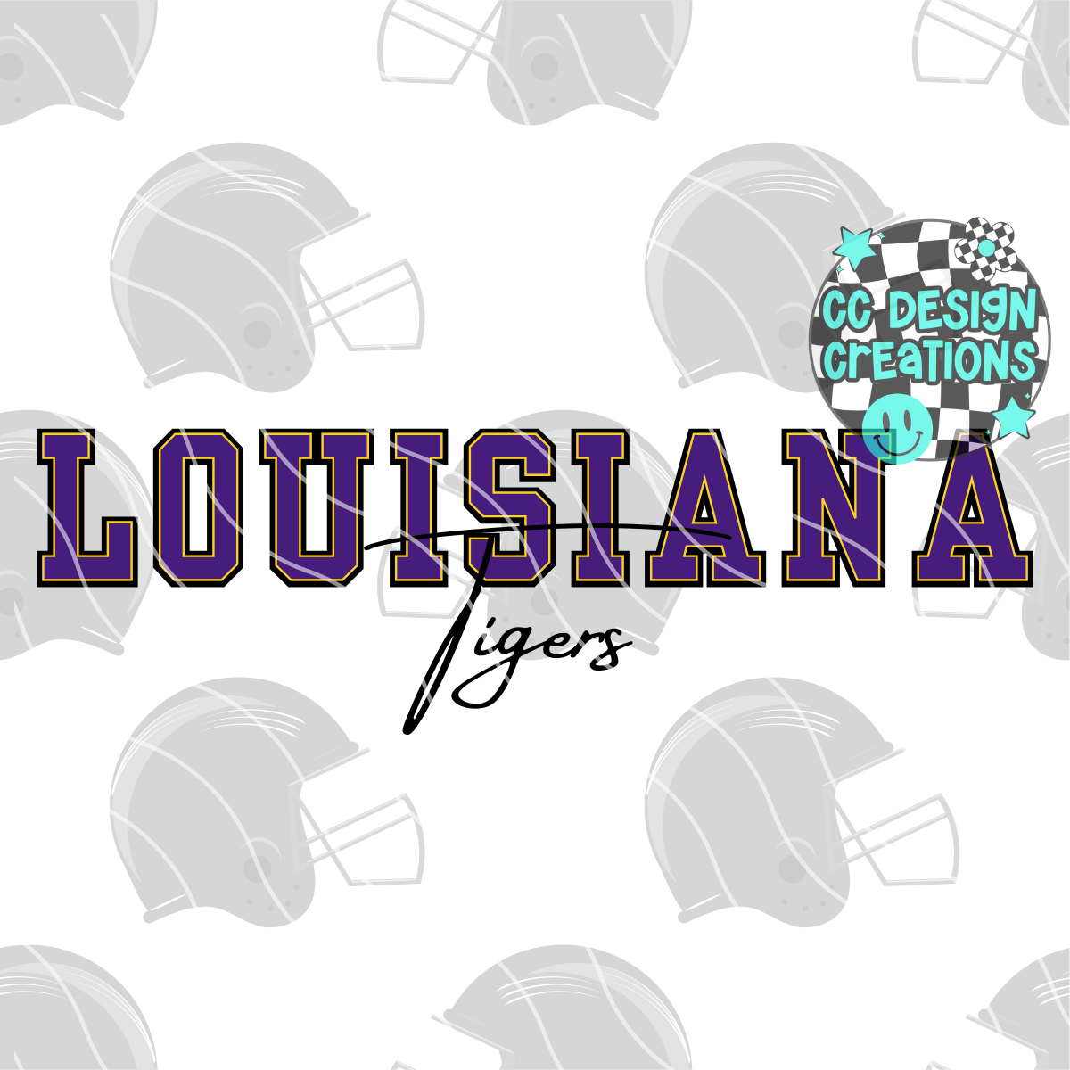Louisiana Jumbo Football PNG Digital Download