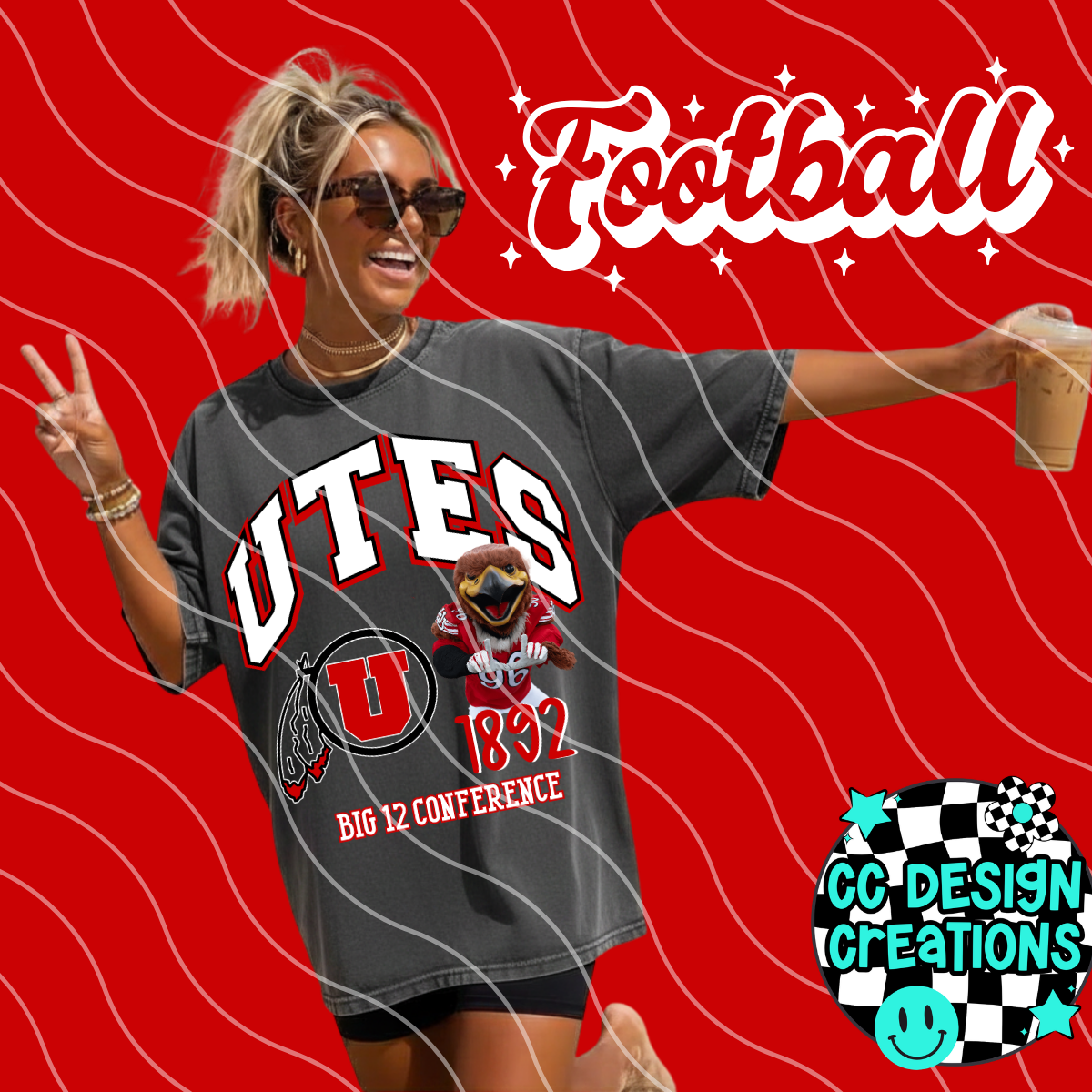 UTES COLL EGE FOOTBALL PNG DIGITAL DOWNLOAD