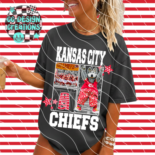 KC FOOTBALL COLLAGE PNG DIGITAL DOWNLOAD (WHITE + BLACK INCLUDED)