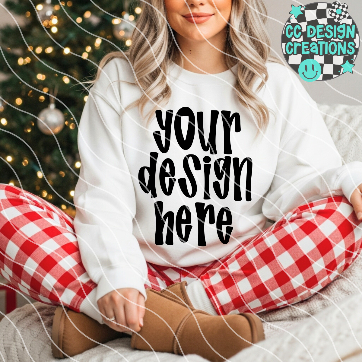 White Sweatshirt Christmas Mock 9