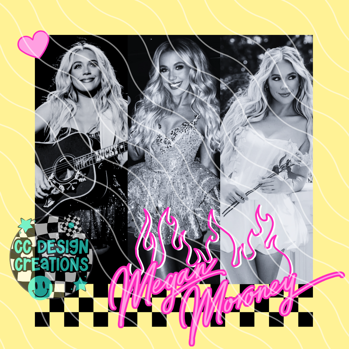 Megan Neon Summer Music PNG Digital Download