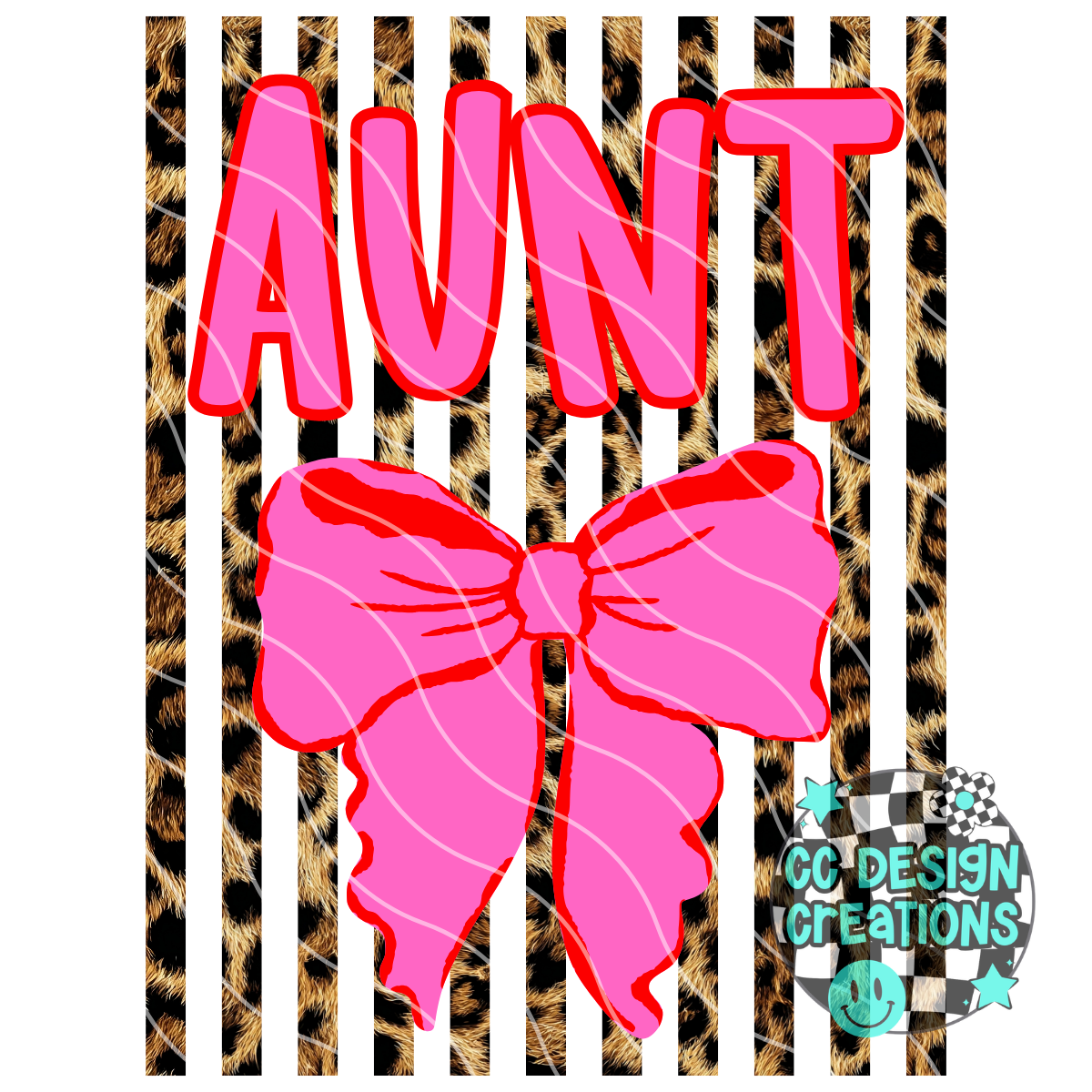 Aunt Leopard Coquette Mothers Day PNG Digital Download