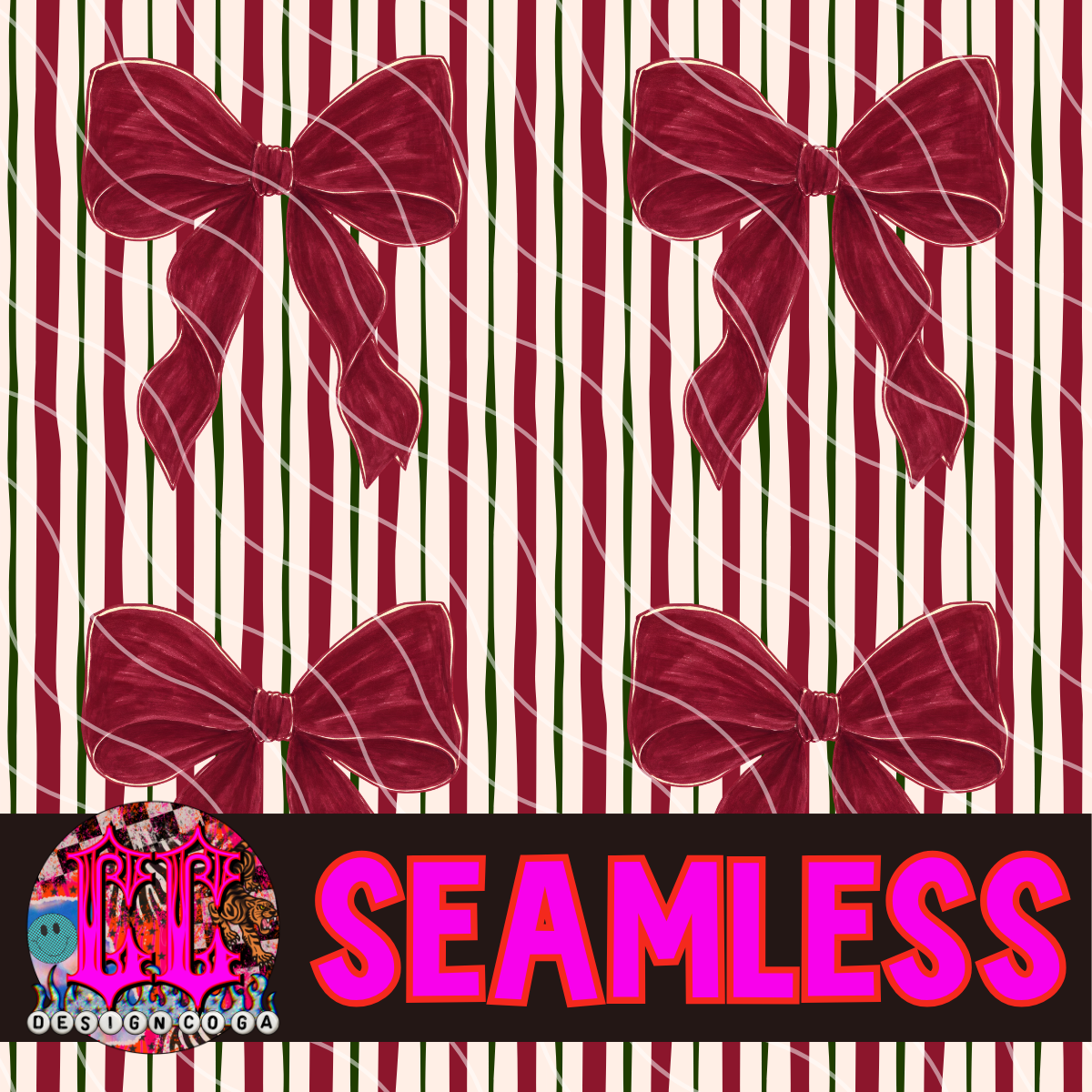 BURGUNDY BOWS SEAMLESS PNG DIGITAL DOWNLOAD