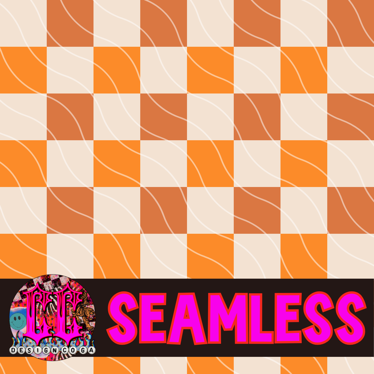 CHECKERED THANKSGIVING SEAMLESS PNG DIGITAL DOWNLOAD