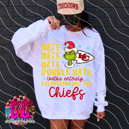 CHIEF DOUBLE HATE FOOTBALL PNG DIGITAL DOWNLOAD